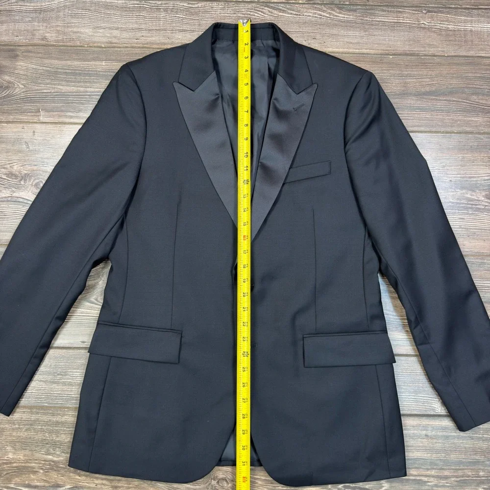J.Crew Men 40R Thompson Tuxedo Jacket Black Wool Peak Lapel A7235 NEW